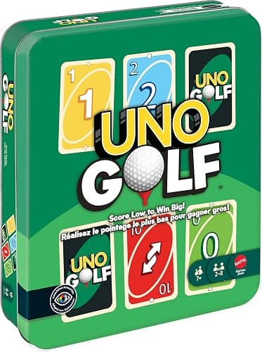 Mattel Games UNO Golf Card Game in Storage & Travel Tin for Kid & Family Nights, Parties & Vacations, 2 to 8 Players Ages 7+ Years (Amazon Exclusive) thumbnail 6