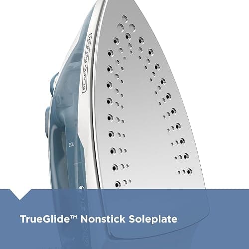BLACK+DECKER Easy Steam Compact Iron for Clothes, Automatic Shutoff, Nonstick Plate, Light Weight, 1200 Watts - Compact Iron thumbnail 6