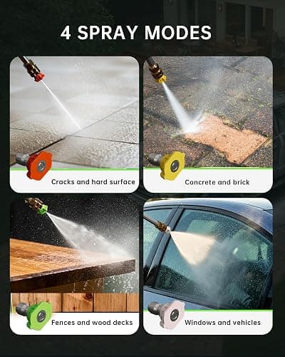 Pressure Washer, Power Washer with Foam Cannon High Pressure Washer for Cars, Fences, Patios, Decks, Patios and Driveway Powerwasher thumbnail 4