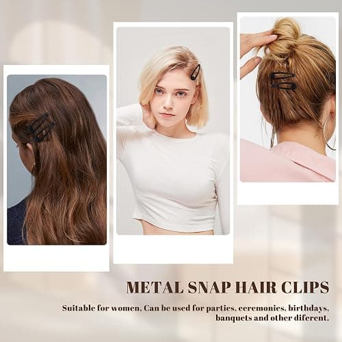 Cptots Small Hair Barrettes For Women No Slip Metal Snap Clips For Thin And Fine Hair,Matte Black,20 PCS,1.97 x 0.5 Inch. thumbnail 6