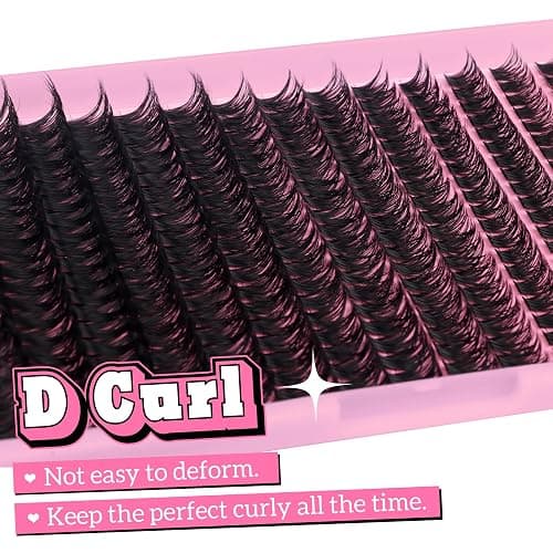 280Pcs Wispy Individual Lashes DIY Eyelash Extensions 8-16MM D-Curly Lash Extensions Lash Clusters 80D Cluster Eyelashes DIY at Home by ALICE thumbnail 6