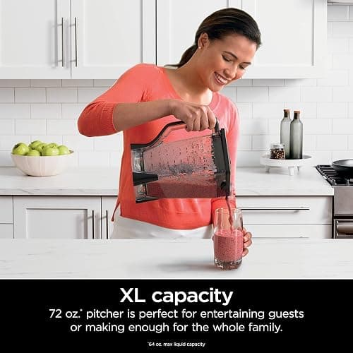 Ninja Professional Blender 1000W, Total Crushing Technology- Smoothies, Ice Crushing & Frozen Fruit, Full-Size Countertop Blender, 72-oz. Pitcher, Black & Grey, BL610 thumbnail 5