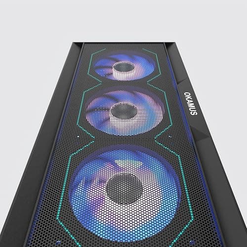 OKAMUS Gaming PC, i7 CPU, GTX 1660 Super 6GB Graphics, 512 GB M.2, 16 GB RAM Pre-Built Computer, RGB Fans x 4, Win 11 Home，WiFi 6 + 5.2/5.3, 550W PSU (i7+GTX 1660S+512GB+16GB) thumbnail 7