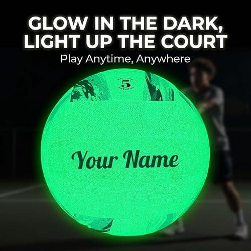 Custom Volleyball with Name - Glow in the Dark Personalized Gifts - Size 5 thumbnail 3