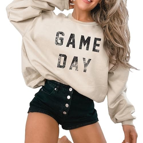 Game Day Sweatshirt, Cute Sports Sweatshirt For Women, Vintage Football Pullover Sweater, Touchdown Shirt, Gift For Mom, Unisex Crewneck Sweatshirt Ash Grey thumbnail 2