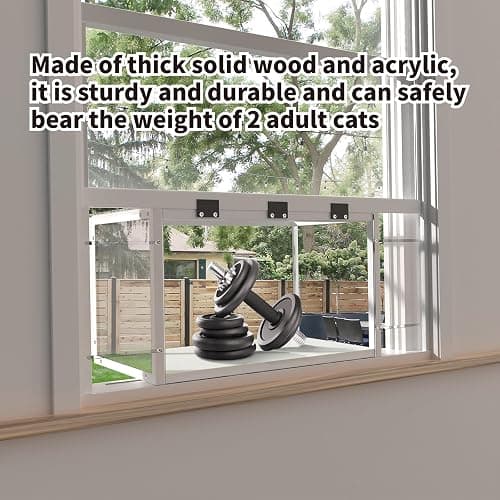 Window cat Perch Catio. Cat Window Box. Wood Window Catio. Cat Catio Window Perch. Window Catio for Indoor Cats. ZSHLXM thumbnail 5