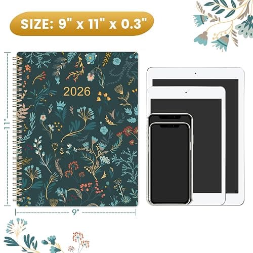 2026 Planner - 2026 Planner Weekly and Monthly, Jan 2026 - Dec 2026, Planners Weekly and Monthly, 8.5" x 11" Planners Calendar with Tabs & Pocket, Flexible Cover, Twin-Wire Binding thumbnail 3
