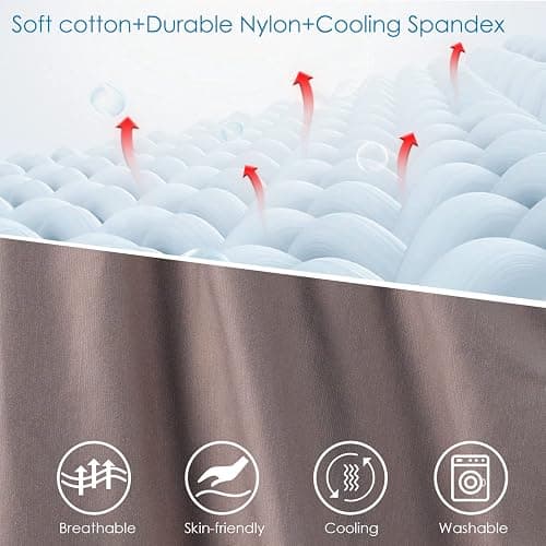 QUEEN ROSE Cooling Pillows, Pillow for Sleeping, 55in U Shaped Body Pillow for Pregnant Support, with Removable Silky Cover, Beige thumbnail 4