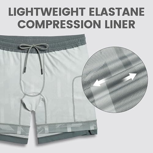 maamgic Gym Shorts for Men 7 inch Inseam with Liner Stretch 2 in 1 Workout Shorts Men Quick Dry Athletic Running Shorts thumbnail 4