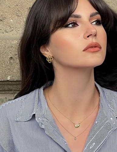 Trendy Gold Drop Earrings for Women - Elegant & Unique for all-day 14K Plated Non Tarnish & Hypoallergenic thumbnail 7