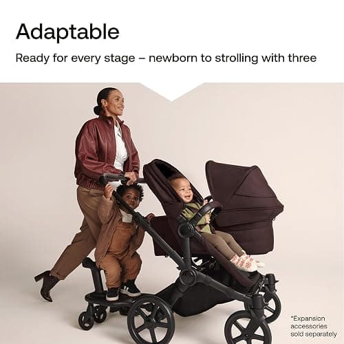 Bugaboo Donkey 6 Single-to-Double Convertible Stroller - Heritage Black | Side-by-side design, newborn and toddler use, XL storage basket, one-hand steering thumbnail 6