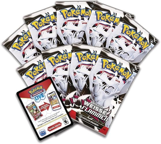 Pokémon-Sammelkartenspiel: Top-Trainer-Box Karmesin & Purpur – Weiße Flammen: Reshiram (1 Vollbild-Promokarte mit Boreos, 9 Boosterpacks & Zubehör) thumbnail 6