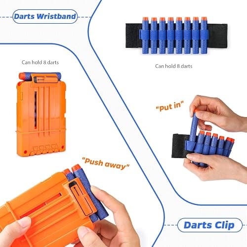 Kids Tactical Vest Kit for Nerf Guns Series with Refill Darts,Dart Pouch, Reload Clips, Tactical Mask, Wrist Band and Protective Glasses, Toys for 8 9 10 11 12 Year Boys thumbnail 4