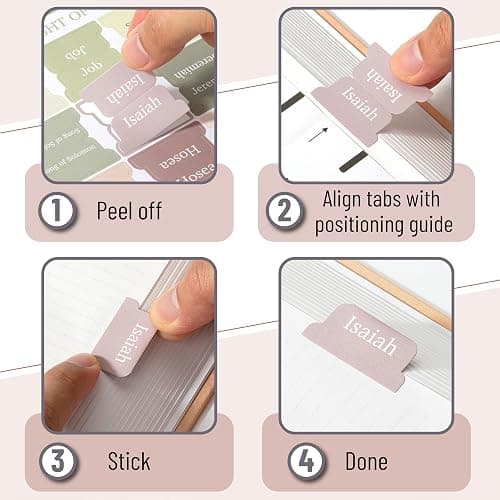 Mr. Pen- Bible Tabs, 75 Tabs, Laminated Bible Tabs for Women and Men, Bible Tabs for Study Bible, Bible Index Tabs, Bible Book Tabs, Bible Labels Tabs, Mr Pen Bible Tabs thumbnail 4