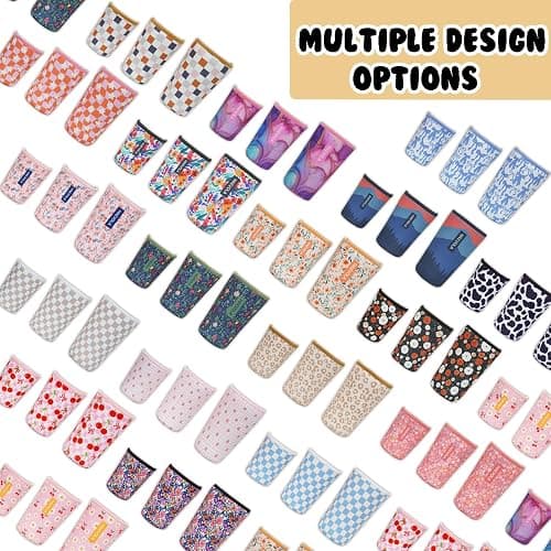 Reusable Insulated Neoprene Iced Coffee Cup Sleeve, Durable Drink Sleeve for Cold Beverages, Beverage Holder for Iced Coffee, Leopard Grace thumbnail 7