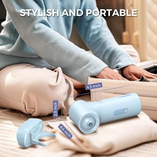 MOMFANN Bath Jet Spa, Bath Jet/Bubble Mode, Cordless Portable Bathtub Accessories with 3-Level Adjustable Speed, Bathtub Jets for Home Spa, Relaxing (Blue) thumbnail 6