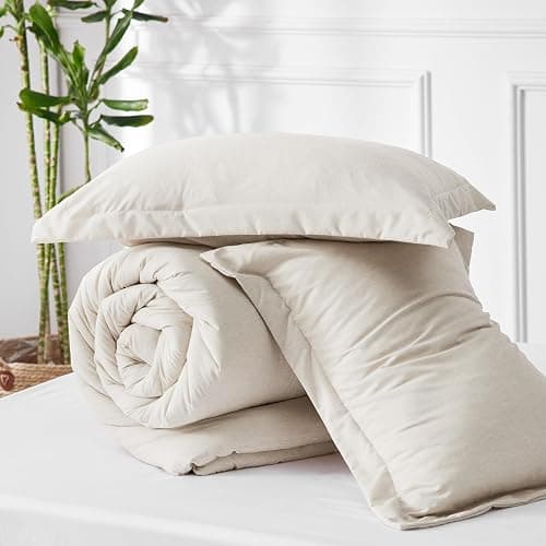 Bedsure Twin/Twin XL Comforter Set - Storm Blue Soft Bedding for All Seasons, Cationic Dyed Bed Set, 2 Pieces, 1 Twin Size Comforter (68"x88") and 1 Pillow Sham (20"x26"+2") - Twin/Twin XL - 20 - Storm Blue thumbnail 6