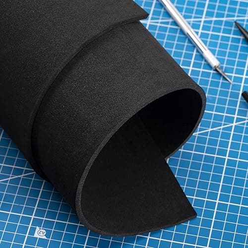 2-Pack Black Eva Foam Sheets roll, Premium eva Craft Foam 5mm Thick, 13.9" x 59", High Density 86kg/m3 for Halloween Cosplay Costume, Crafts, DIY Projects by MEARCOOH thumbnail 6