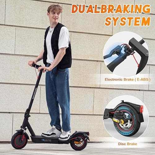 EVERCROSS EV85F/EV10K PRO Electric Scooters Adults, 8.5''/10'' E-Scooter Foldable - APP, 350W/500W Motor, 7.8AH/11.4AH Battery, 15KG/16KG weight, 3 Speed Modes, Dual shock absorbers thumbnail 3