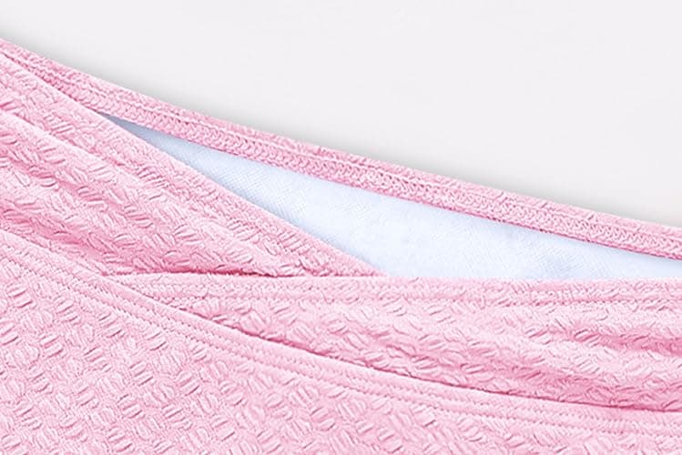 Girls Swimsuit Solid Bathing Suit 2 Piece Twist Cross Adjustable Straps Soft Lining Bikini for Teen Girls with Chest Pad thumbnail 7
