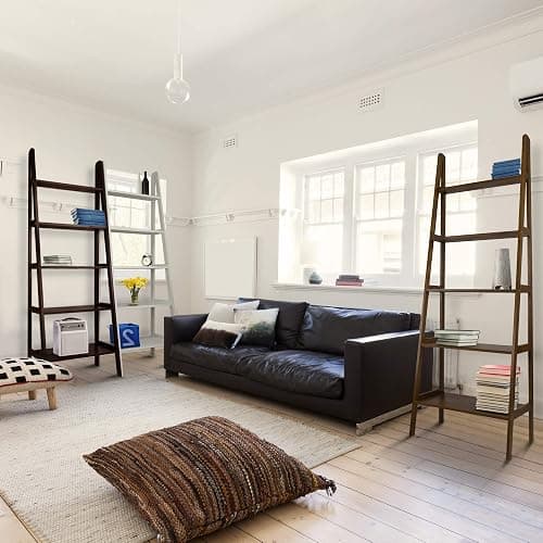 Casual Home 100% Solid Wood 5-Shelf Ladder Bookcase, 24.75"W x 16"D x 72"H, White, 5-Tier Freestanding Ladder Shelf thumbnail 14