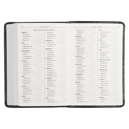 KJV Holy Bible, Mini Pocket Size, Black Faux Leather w/Ribbon Marker, Red Letter, King James Version thumbnail 7
