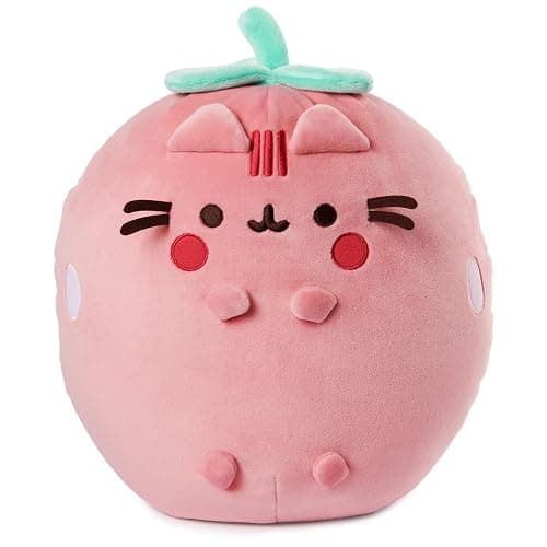 GUND Pusheen Strawberry Scented Squisheen Plush, Squishy Toy Stuffed Animal for Ages 8 and Up, Pink, 11” - Image 1