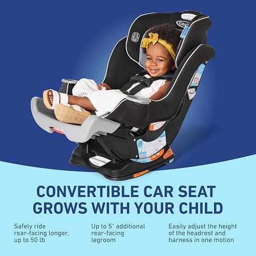 Graco Extend2Fit Kenzie, 2-in-1 Convertible Car Seat for Infants to Toddlers with Advanced Safety Features - Kenzie - 2-in-1 thumbnail 4