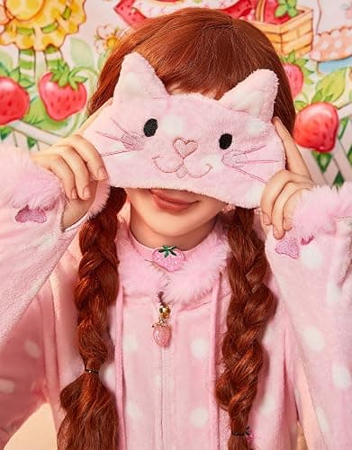 Micotaku Strawberry Shortcake Womens Bodysuit Onesie Pajama Strawberry Crunch Ice Cream Onesie - Image 1