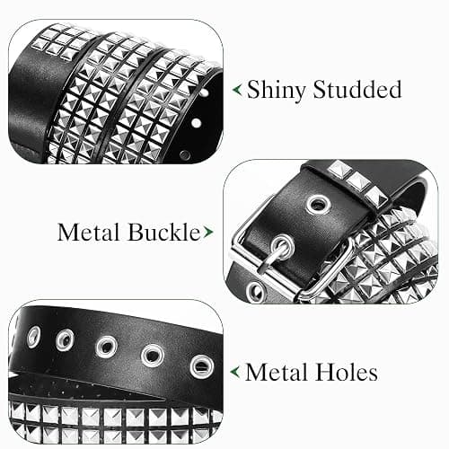 YA BELT Studded Belt for Women and Men Goth Metal Punk Belt Scene Style Cool Belts for Jeans thumbnail 2
