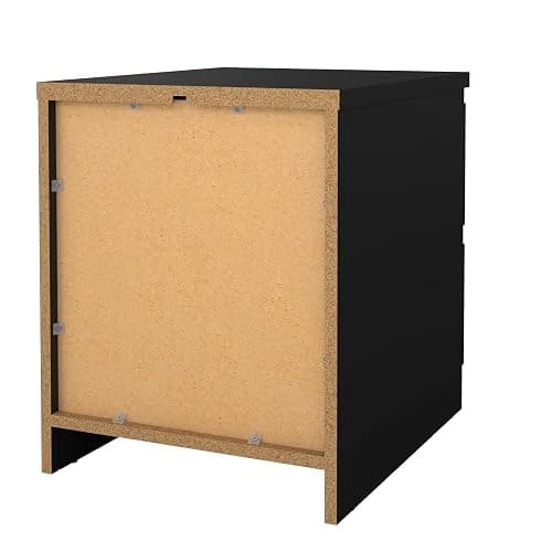 2 Drawer Nightstand, Black Matte | Contemporary Design, Handle-Free thumbnail 5