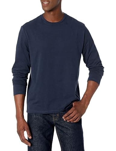 Amazon Essentials Men's Regular-Fit Crewneck T-Shirts, Long-Sleeve - Image 1