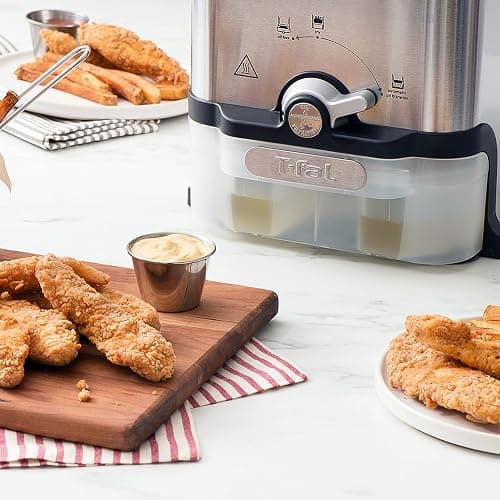 T-fal 3.5L Stainless Steel Deep Fryer with Basket for Home Use, 1700W, Deep Fryer with Oil Filtration, Temp Control, Digital Timer thumbnail 10