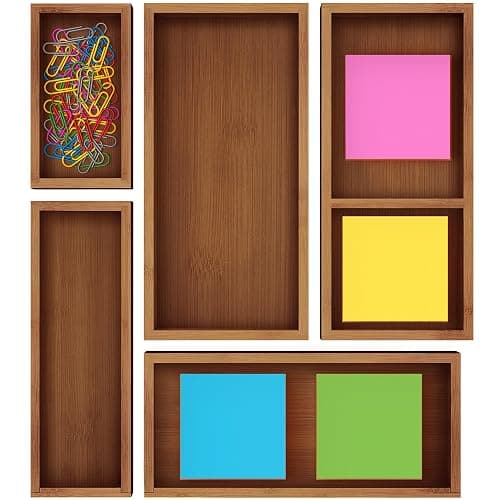 ROYAL CRAFT WOOD Premium Carbonized Bamboo Sticky Note Holder – Elegant & Durable Post-It Note Dispenser for Office Desk Organization thumbnail 4