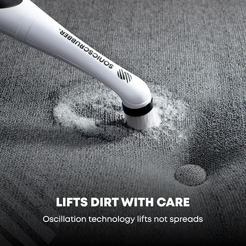SonicScrubber Household Cleaning Brush - Electric Scrubbing Brush - Home, Kitchen & Bathroom - Removes Mould & Cleans Grout (Washing-Up System) thumbnail 4