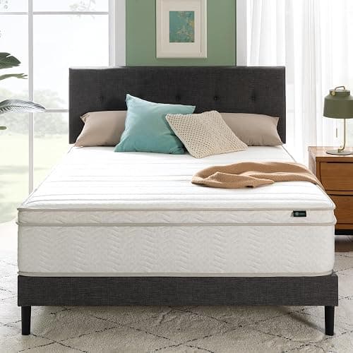 Zinus 12 Inch Foam and Spring Hybrid Mattress [New Version], Queen, Fiberglass Free, Medium Firmness, Durable Support, Certified Safe Foams & Fabric, Mattress in A Box - Image 1