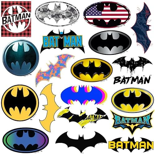 Batman – Logo 50 CT Aufkleber Pack Große Deluxe-Aufkleber – Laptop, Wasserflasche, Scrapbooking, Tablet, Skateboard, Indoor/Outdoor – Set mit 50 Stück thumbnail 4