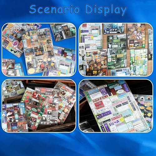 990Pcs Japanese Sticker Book, Retro Romantic Memory Series Comic Books Style Korean Sticker Aesthetic Japanese Stickers Book for Adults Gifts (Blue Style) thumbnail 7