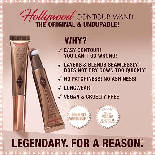 Charlotte Tilbury Hollywood Liquid Contour Wand - Easy-to-Use Contour Stick & Liquid Bronzer for Sculpting & Shaping - Leaves a Natural-Looking Sculpted Finish thumbnail 3