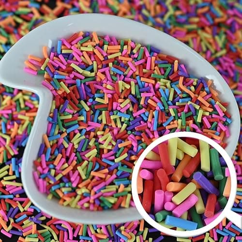 LIKETURE Fake Sprinkles 24-Grid Slime Sprinkles for Craft Non-Edible Polymer Clay Sprinkle Fake Candy Sprinkle for Resin Slime Add Ins Mix Ins Nail Art Design Shaker Card Filler DIY Crafting (220G) thumbnail 7