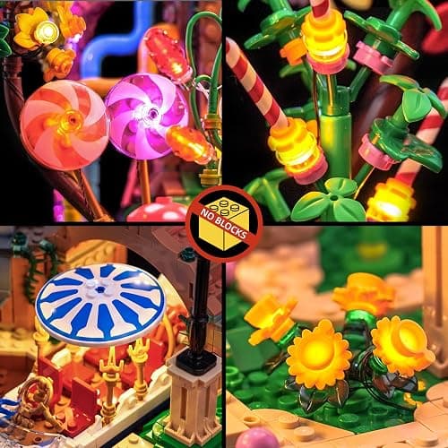 BrickBling LED Light Only, Compatible with Lego Willy Wonka & The Chocolate Factory 21360 - Excluding Model (RC Version Light) thumbnail 4
