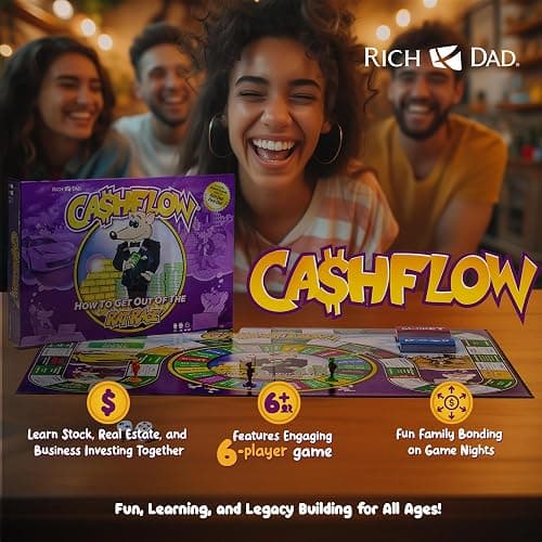 Rich Dad CASHFLOW Board Game, Educational Business & Finance Literacy Game, Ages 14 & Up - Financial Learning Games for Kids, Teens, Adults and Family thumbnail 3