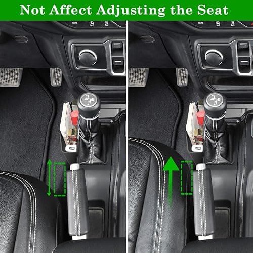 Eamplest Center Console Organizer for Jeep Wrangler & Gladiator 2024-2026 | Fits JL JLU 4XE JT, 4PCS, Interior Accessories, Gear Shift Side Tray, Armrest Storage Box, Easy Install, Legroom Friendly thumbnail 6