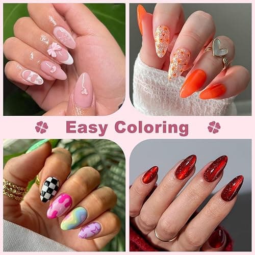 Luckyfairy Medium Almond Nail Tips, 240pcs Soft Gel Pre-Filed Acrylic Almond Fake Nails, Half Matte Full Cover Clear Press on Flase Nail Tips for Nail Extension Home DIY 12 Sizes Gelly Tips - B-Medium Almond thumbnail 3