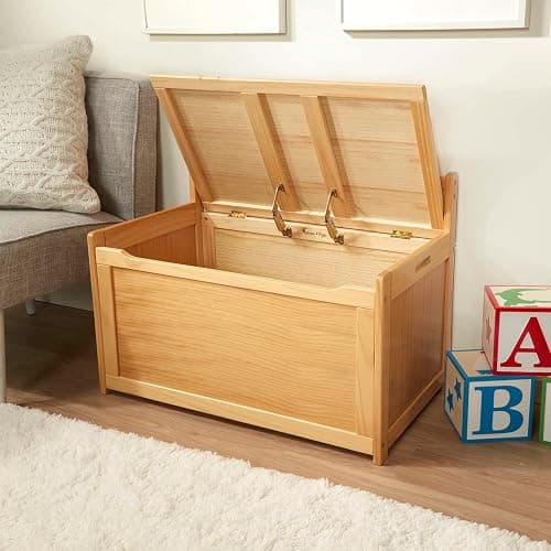 Melissa & Doug Wooden Toy Chest - Light Wood Furniture for Playroom, Blonde Kids Toy Box, Wooden Box Storage Organizer, Children's Furniture Chest thumbnail 5
