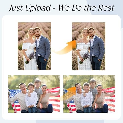GifXify Custom Puzzles from Photos - 300/500/1000-Piece Custom Puzzle with Picture & Text - Personalized Jigsaw Puzzle for Adults & Kids - Family, Wedding, Pet, Birthday Gift thumbnail 4