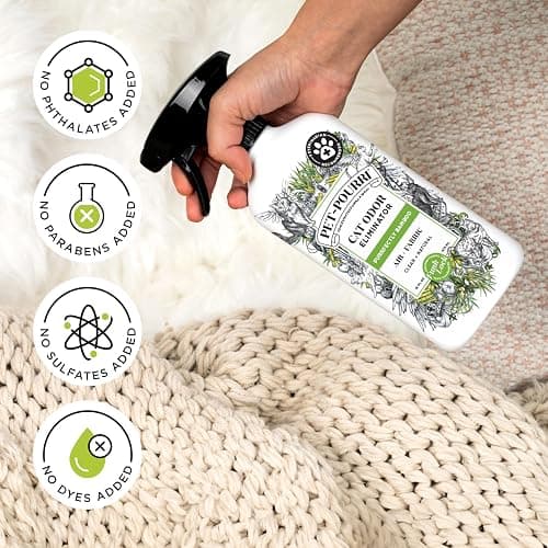 Pet-Pourri Smell Ya Litter Cat Litter Deodorizer Spray, Purrfectly Bamboo 3.4 Fl Oz, Up to 170 Uses, Pet Odor Remover with Essential Oils for Air, Carpet, Urine, Vet Recommended, Bergamot Bamboo Scent thumbnail 8