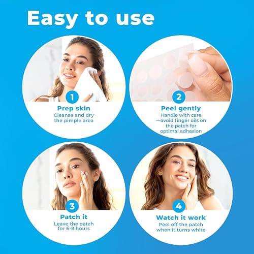 PatchRx Pimple Patches for Face (120 Patches), Hydrocolloid Pimple Patches - Pimple Patch Zit Patch and Pimple Stickers - Hydrocolloid Pimple Dots for Pimples - Zit Patches thumbnail 7