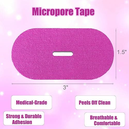 OOMDMI 30 Packs Comfort Tape with Breathing Hole - Breathable Tape for Women Men, Strong Hold, Sport Tape for Bowling Finger Protection, Bowling Accessories (Pink) thumbnail 2