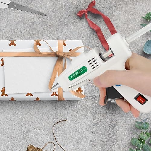 SHJADE Mini Hot Glue Gun Kit with 30 Glue Sticks - Fast Preheating Hot Melt Gun, High Temp for School Crafts DIY Arts and Quick Home Repairs(White) thumbnail 9